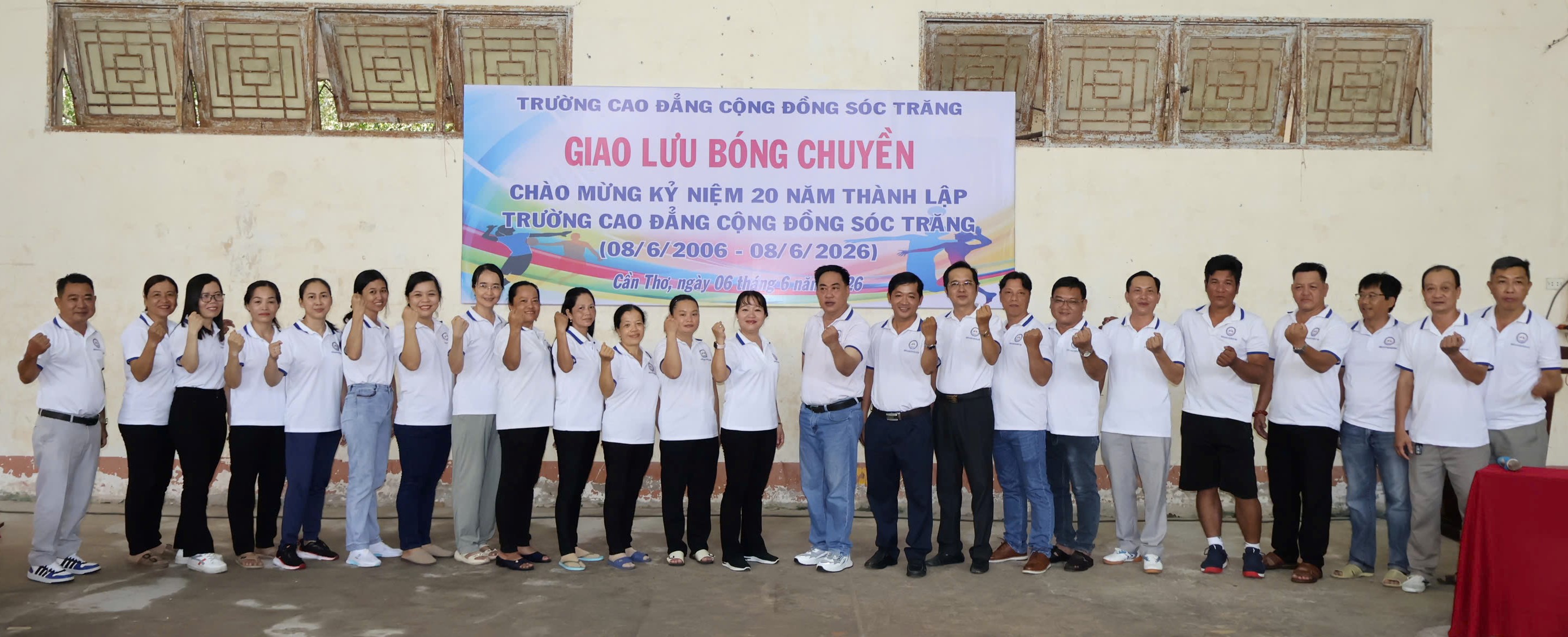 CÔNG ĐOÀN CƠ SỞ TRƯỜNG CAO ĐẲNG CỘNG ĐỒNG SÓC TRĂNG TỔ CHỨC GIAO LƯU BÓNG CHUYỀN MỪNG KỶ NIỆM 20 NĂM NGÀY THÀNH LẬP TRƯỜNG